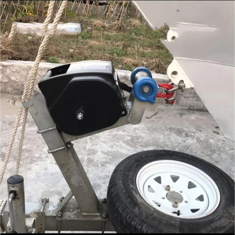 12V Portable Wireless Electric Winch 5000lbs Heavy Duty Recovery Tool for Off-road Vehicle Yacht Marine Outdoor Rescue Equipment