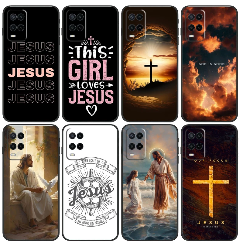 Faith Christian Jesus Case For OPPO A78 A98 A18 A58 A96 A76 A16 A5 A9 A53 A15 A17 A77 A52 A72 A74 A94 A54 A57 S