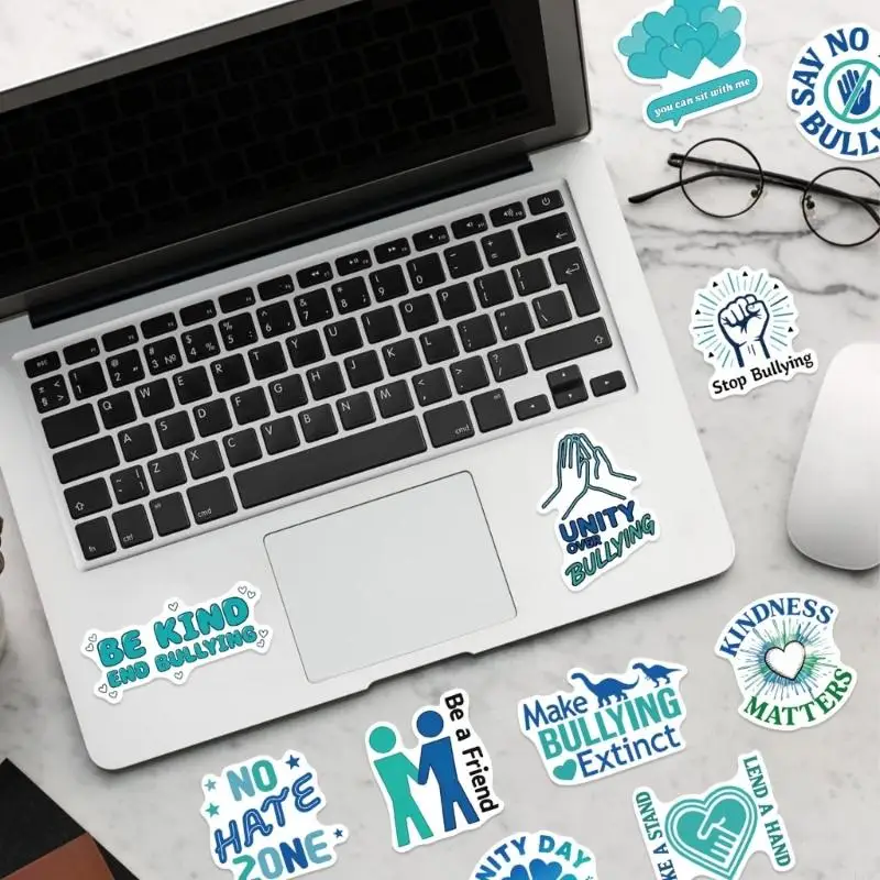 

Educational AntiBullying Awareness Stickers Set of 50 PVC Safe NonToxic Decorative Decals for Kids School Home Classroom F19C