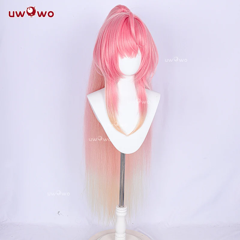UWOWO Aemeath Wig Game Wuthering Waves WuWa Aemeath Cosplay Wig Long Hair Pink Hair Halloween Wig view 2