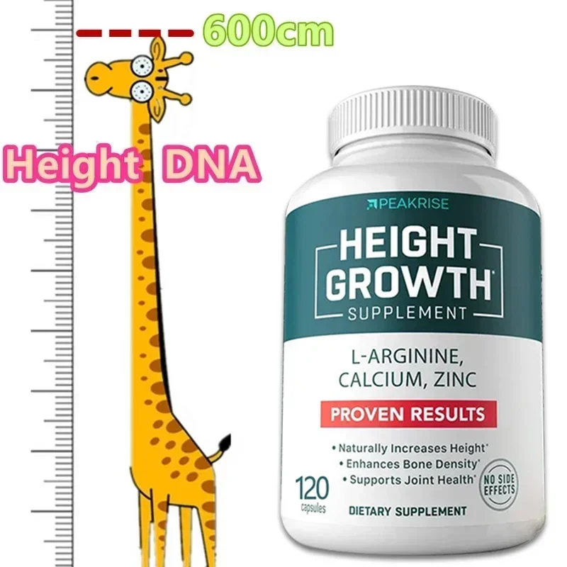 Height Supplement - Helps Bone Strengthening and Growth - Natural Height Increase, Calcium Zinc Supplement