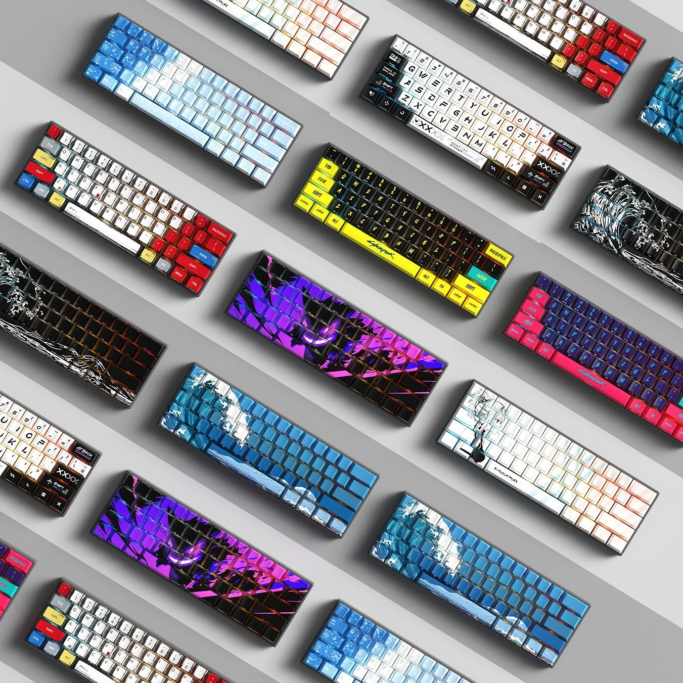 KYOMOT 135 Keys PBT Side Print Keycap Through Hollow Out 1.8mm Keycaps Cherry Profile Key Caps for Game Mechanical Keyboard Caps