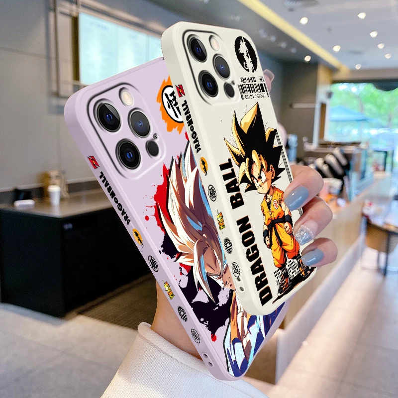 

Cartoon Anime D-D-Dragon Bal Liquid Left Rope For Apple iPhone 15 14 13 12 11 XS XR X 8 7 SE Pro Max Plus Mini Funda Phone Case