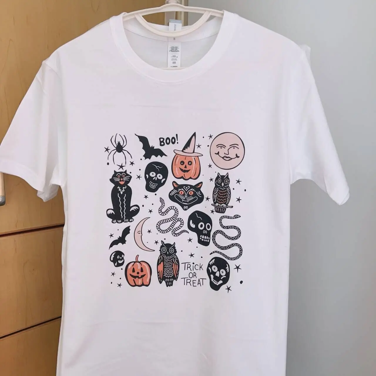 Halloween Boo Summer New Cartoon  T-shirts Harajuku Short Sleeve Loose OCasual Tops Women O Neck All Match Casual Tees