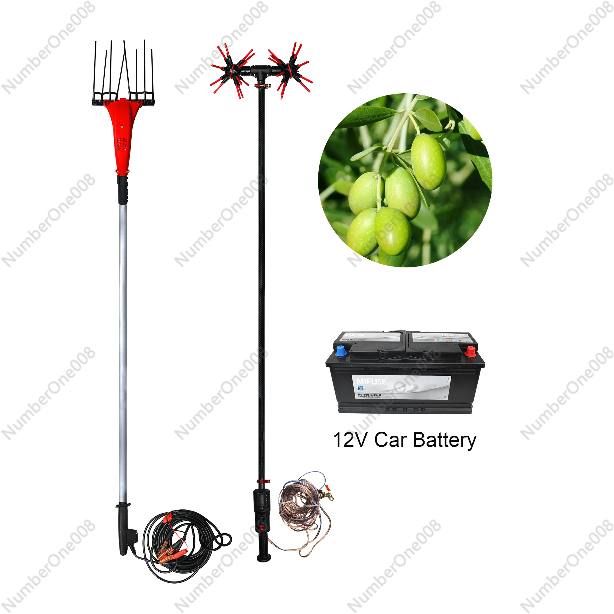 Recogedores eléctricos de bajo costo y cosechadoras profesionales de aceitunas para olárboles de granja
