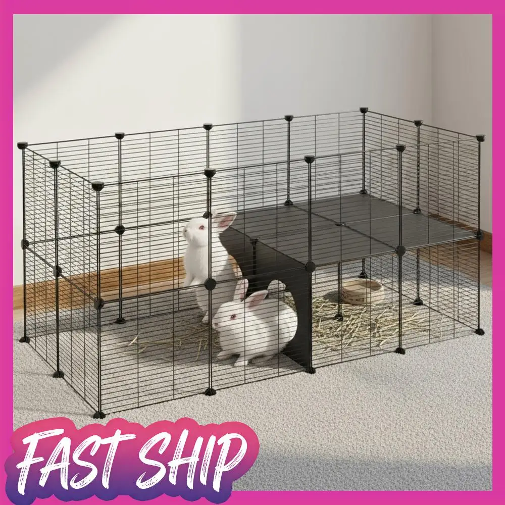 

Клетки для морских свинок 57.09x29.53x29.53 дюйма, переносной металлический вольер для мелких животных: морских свинок, кроликов, ежей, кур