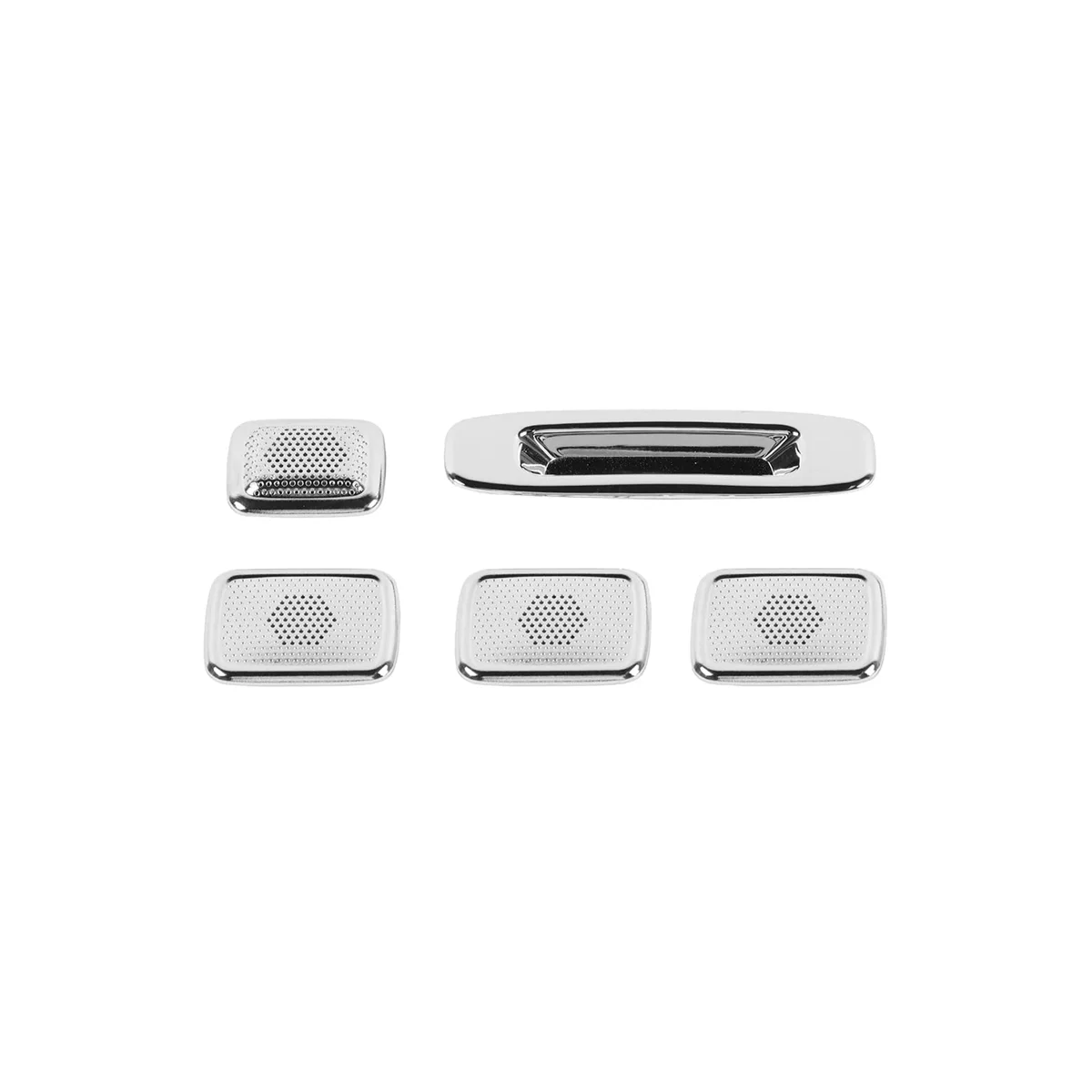 For Chevrolet Silverado GMC Sierra 2014-2018 Roof Speaker Handle Trim Cover Kit Interior Accessories ,ABS Silver