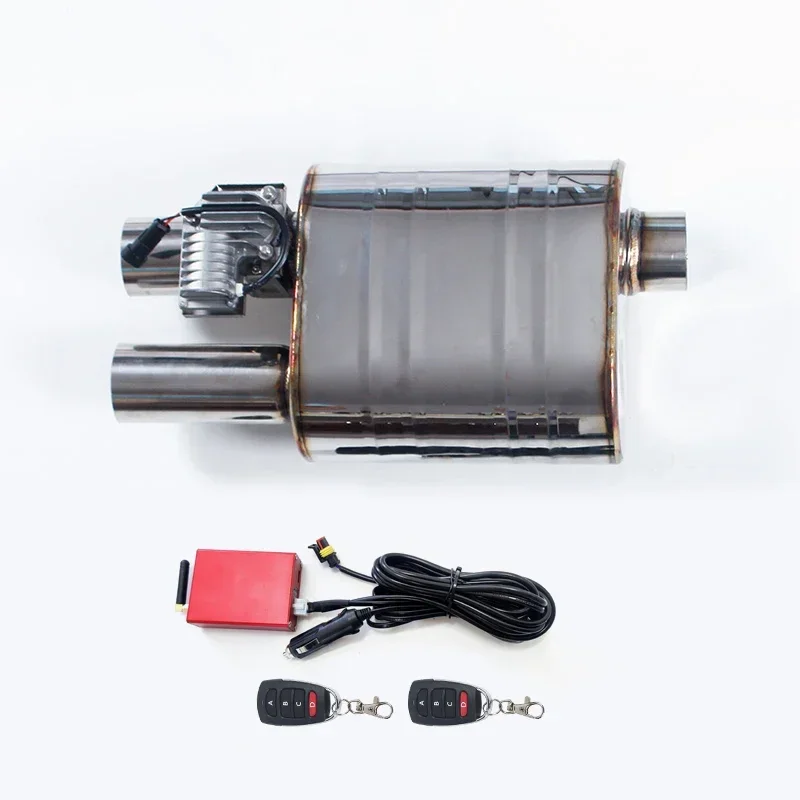 Auto Exhaust Endpipe One in Two Out Electric Motor Valvetronic Muffler with Remote