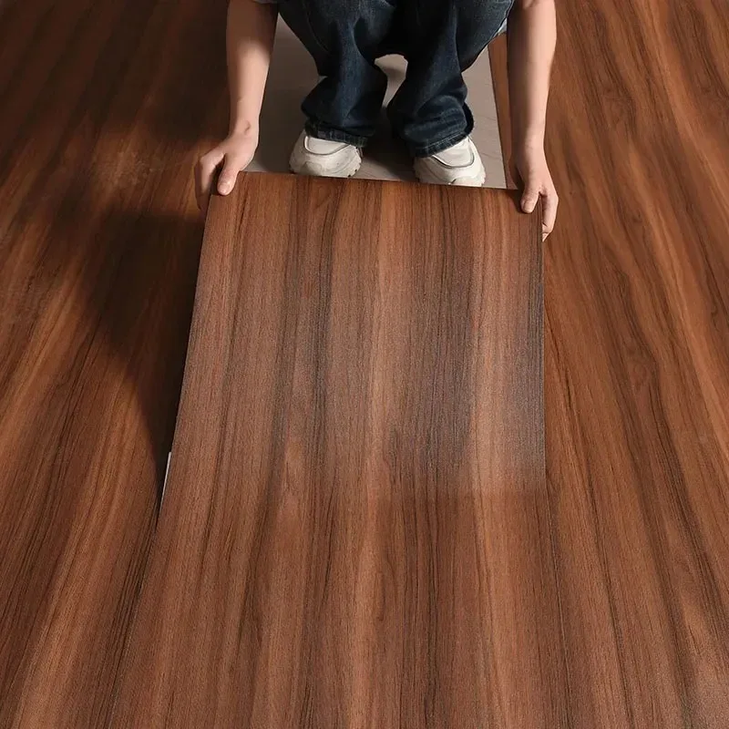 40CM Roll Material Wood Grain Self-adhesive Wall Sticker Floor Sticker Background Wall Decoration Kitchen Bedroom Waterproof