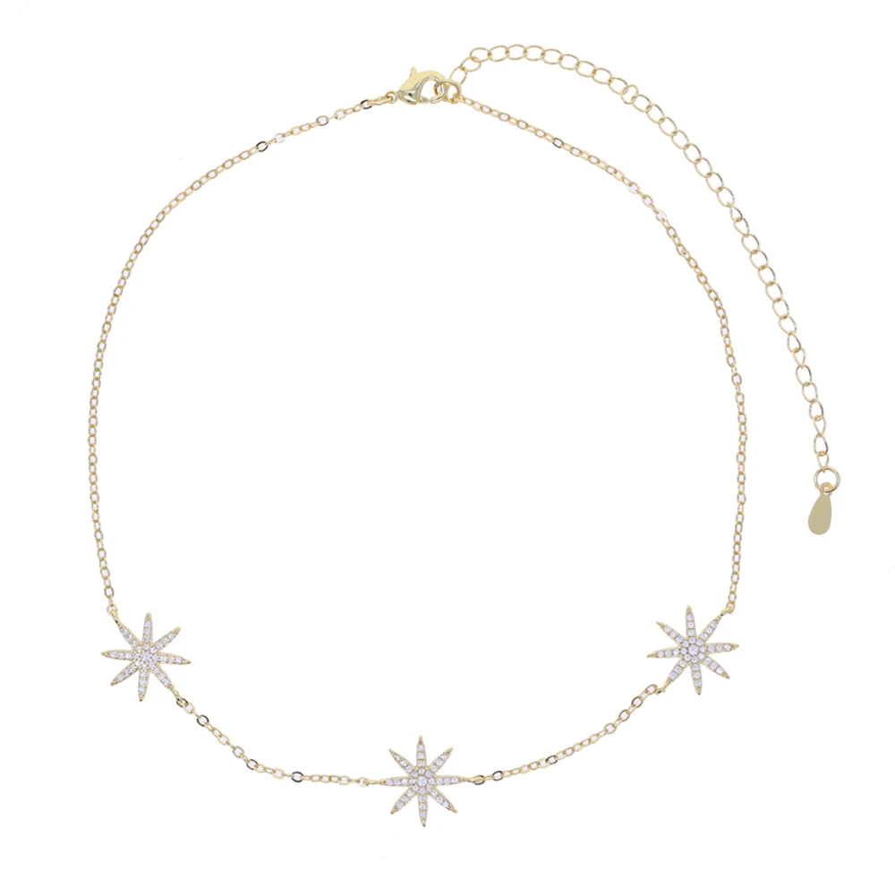2026 Star Northstar Charm Y Lariat Necklace Micro Paved 5A Cubic Zirconia Wedding Party Women Fashion Choker Jewelry