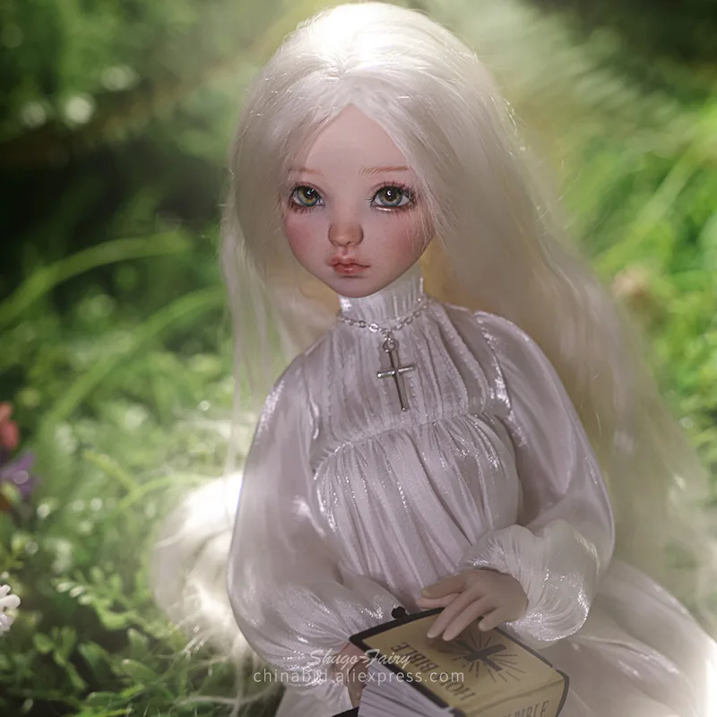 Shuga Fada Ophelia BJD Boneca com Luz e Cor Fluindo, Saia Linha A, Estilo Preguiçoso, Resina Articulações Móveis, 1:5