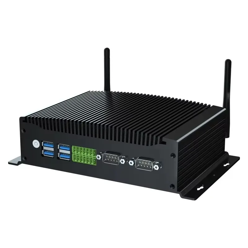 HYSTOU OEM Fanless MPCIE Core I3 I5 I7 Mini Computer 2 RJ45 Gigabit Ethernet Ports GPIO Desktops Industrial PC