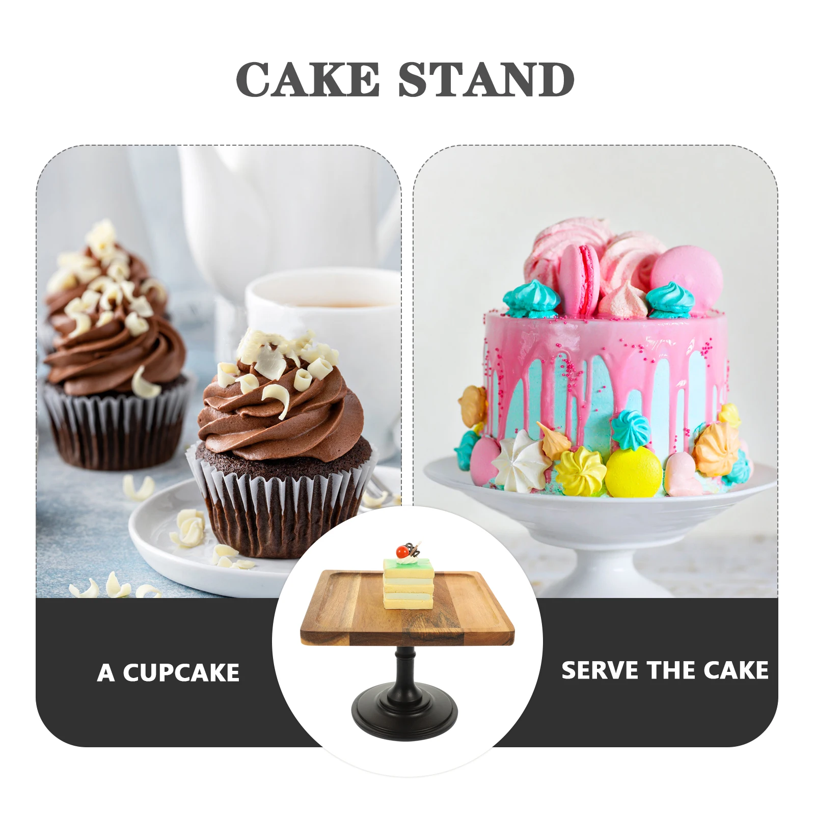

Cake Stand High Base Cake Plate For Wedding Party Dessert Display Snacks Serving Tray Fruit Bread Pastry Platter