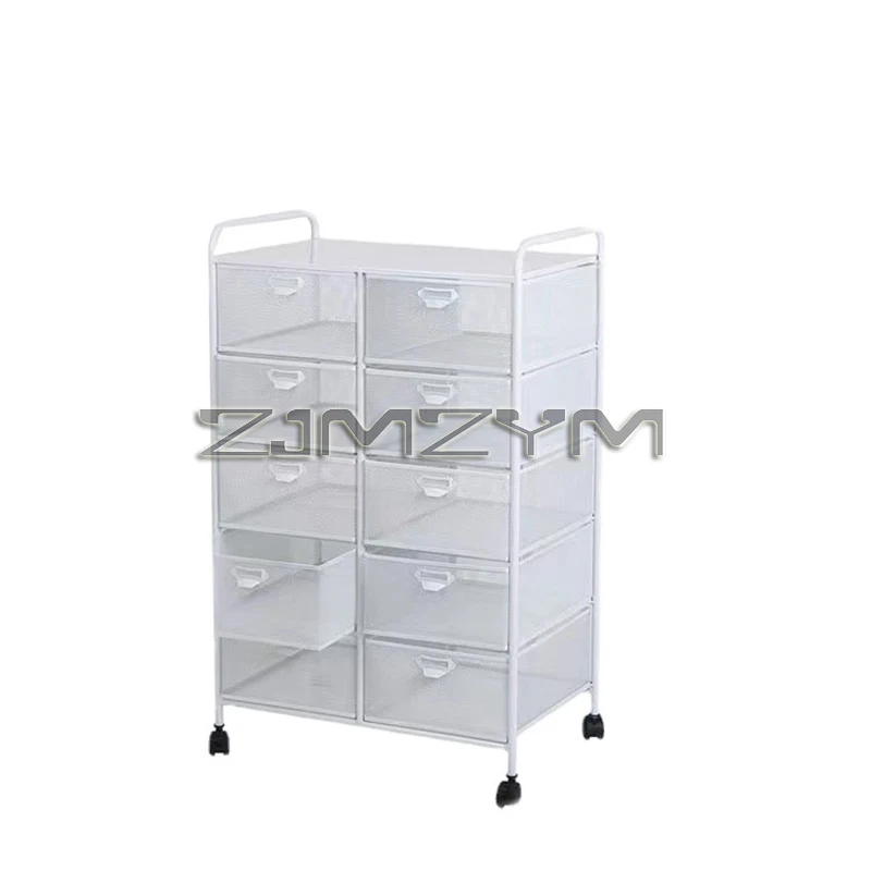 Double-Row 5-Story Office File Rack Metal Shelf File Cart Storage Box Stationery File Box Information Office Storage Rack