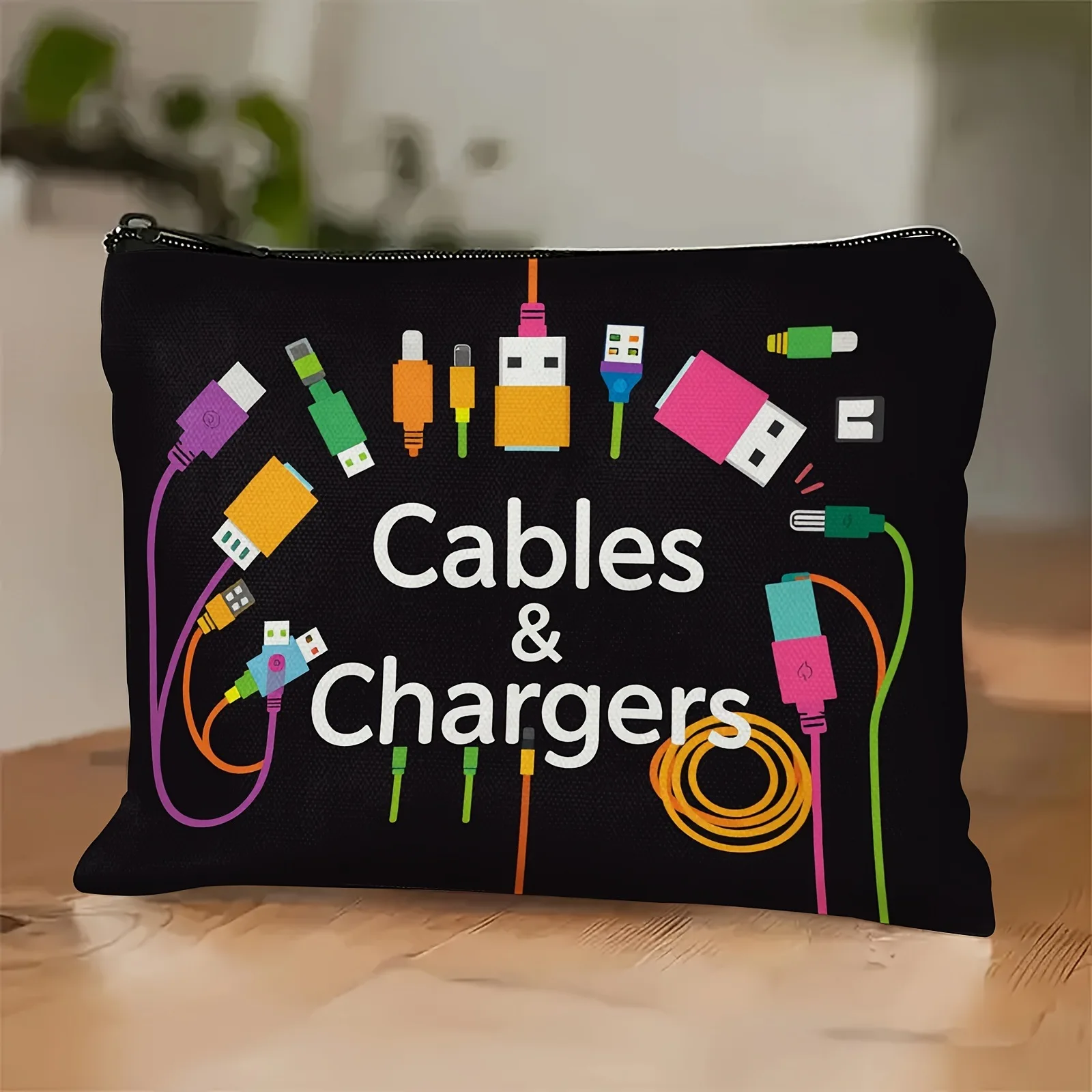 Fun Theme Classification Storage Bag Meds/snacks/data Cable Portable Zipper Bag Personalized Funny Carry on Organizing Bag