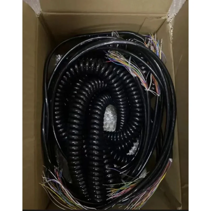 12 15 16 17 19 21 26 Cores Coiled Spring Shield 4M 6M Handwheel Manual Pulse Generator MPG Industrial Cable