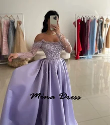 Mina Customized Women's Long Evening Gown Simple and Elegant Formal Dress Es Saudi Arabia Dubai Elegant Party Dresses 2024 Prom