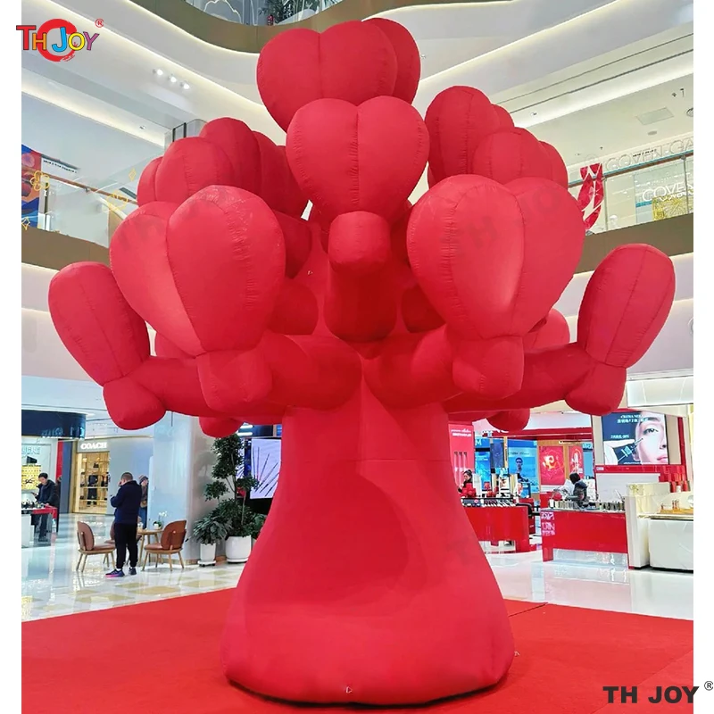 Árbol inflable Make-A-Wish de 4 m de altura para la decoración del día de San Valentín y del centro comercial