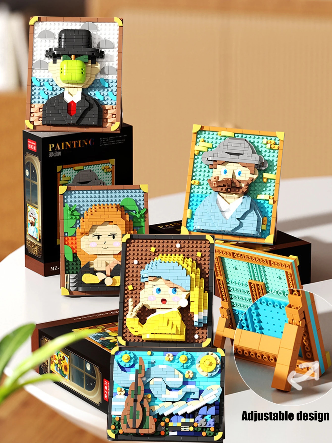 

Bilibili le go building block pixel oil painting frame ornament for all those who love creative games
