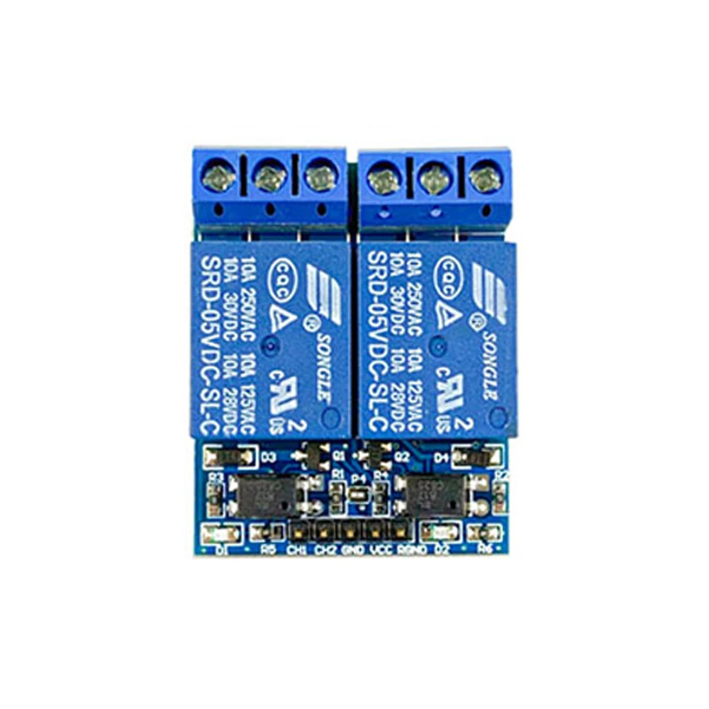 

5V/12V 2 Way Relay Module With Optocoupler Isolation Switch Expansion Board Relay Module Suitable For 3.3V/5V MCU TTL Practical