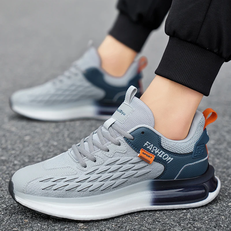 

Мужские кроссовки на резиновой подошве, нескользящая удобная уличная мужская защитная обувь, мужская обувь, модная дышащая универсальная повседневная обувь