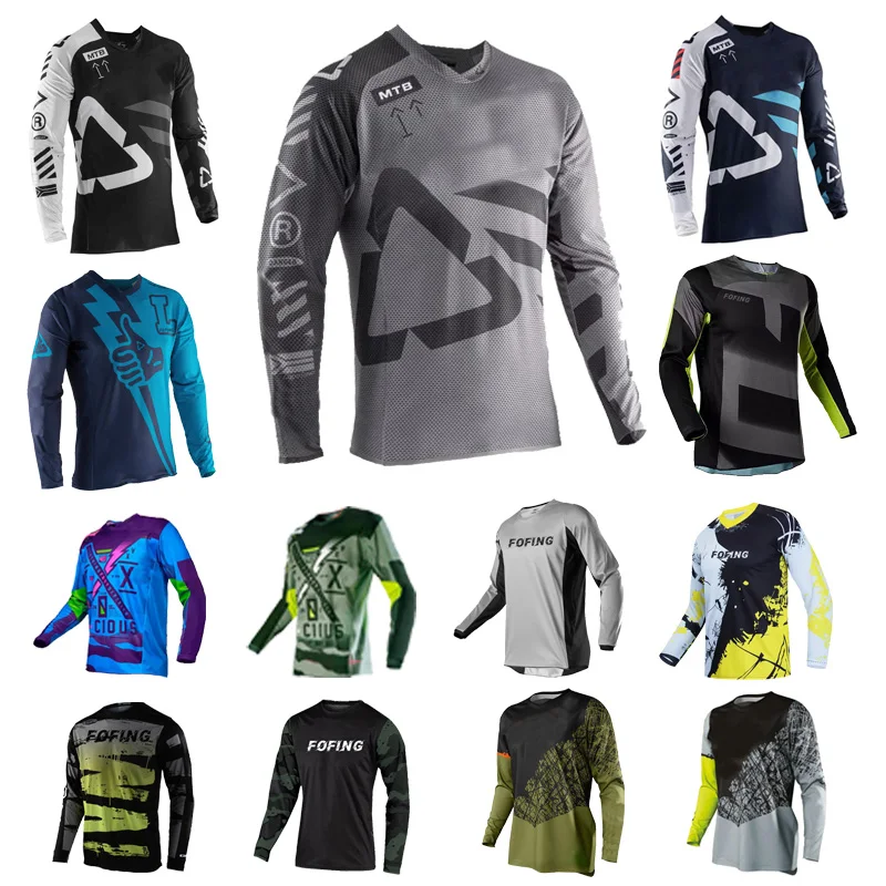 Ropa de Ciclismo para Motocross, Enduro, Bicicleta de Montaña, Downhill, Jersey de Ciclismo para Hombre y Mujer, Camisetas MTB, Jersey de Ciclismo BMX Largo para Hombre