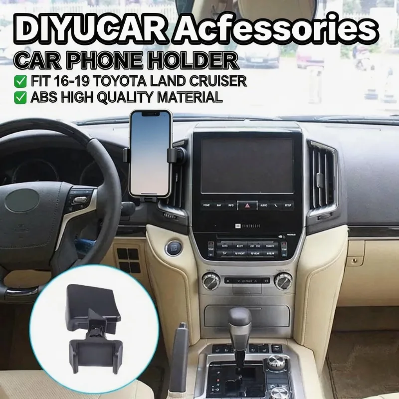 For Toyota Land Cruiser LC200 2016 2017 2018 2019 2020 2021 Magnetic Phone Holder Mount Bracket Stand Car Interior Accessories