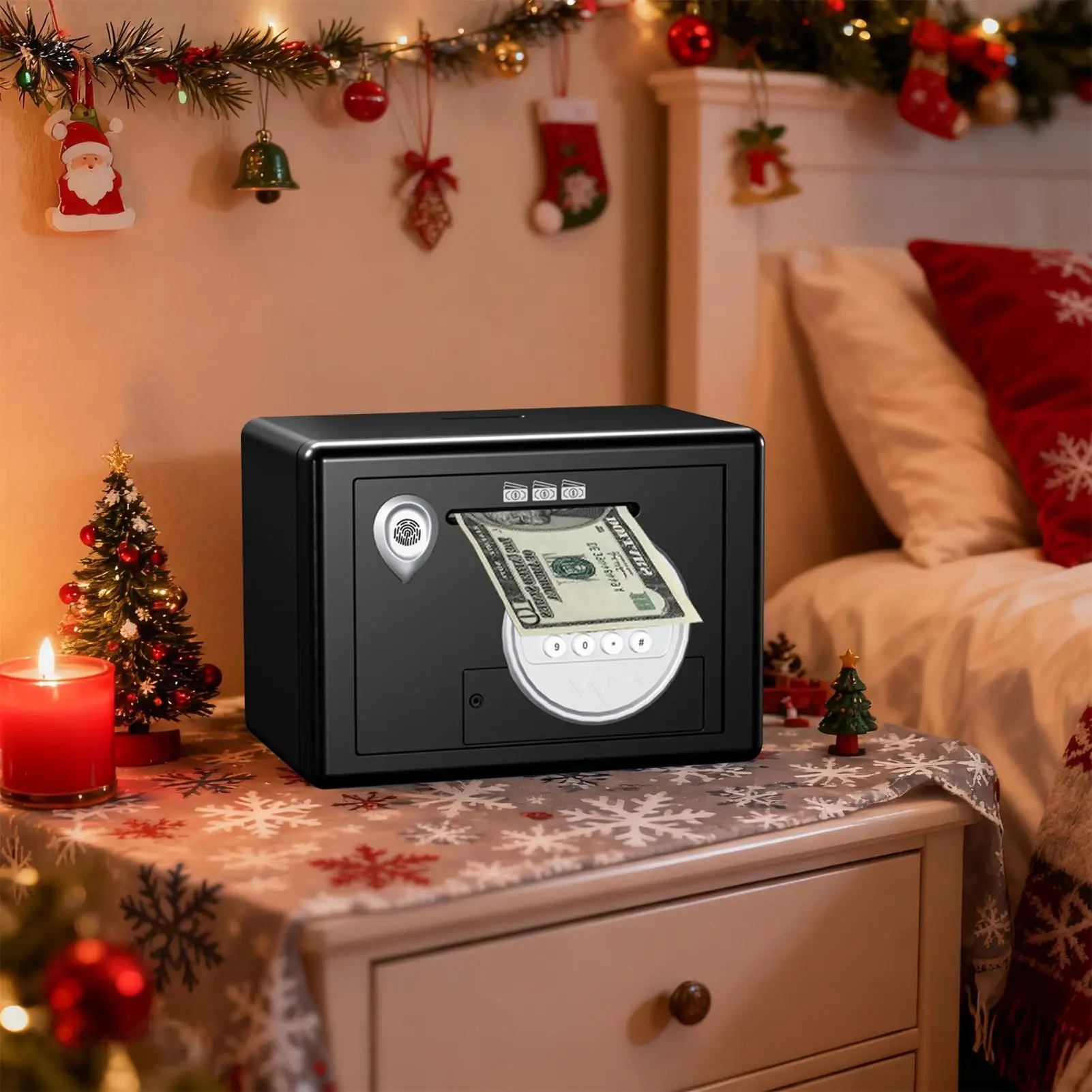 Muntbank Fantasiespel Ornament Wachtwoordslot Geldbesparende bank voor woonkamer Slaapzaal Studeerkamer Boekenplank Nachtkastje Jongens