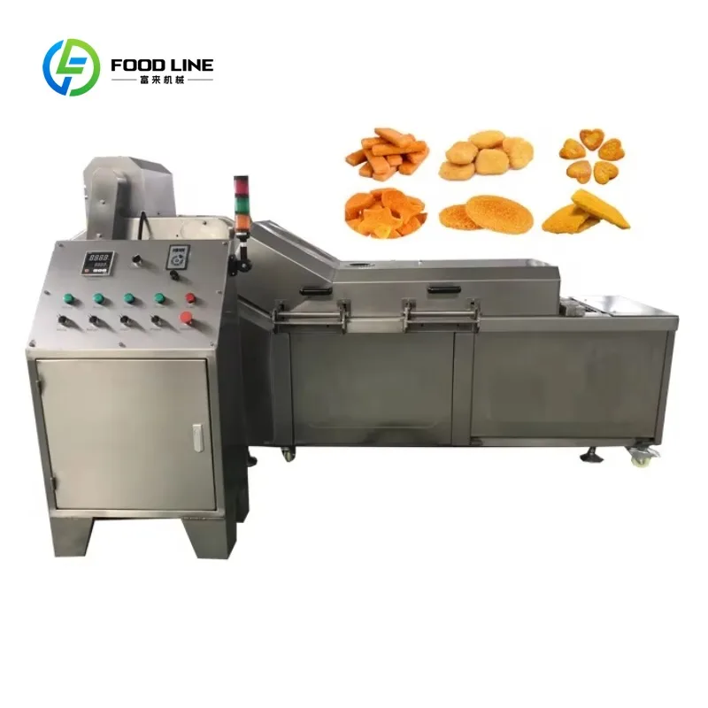 Customized Hot Selling Industrial Continuous Deep Fryer Snack Chips Frying Machine Continuous Conveyor Belt Frying Machine