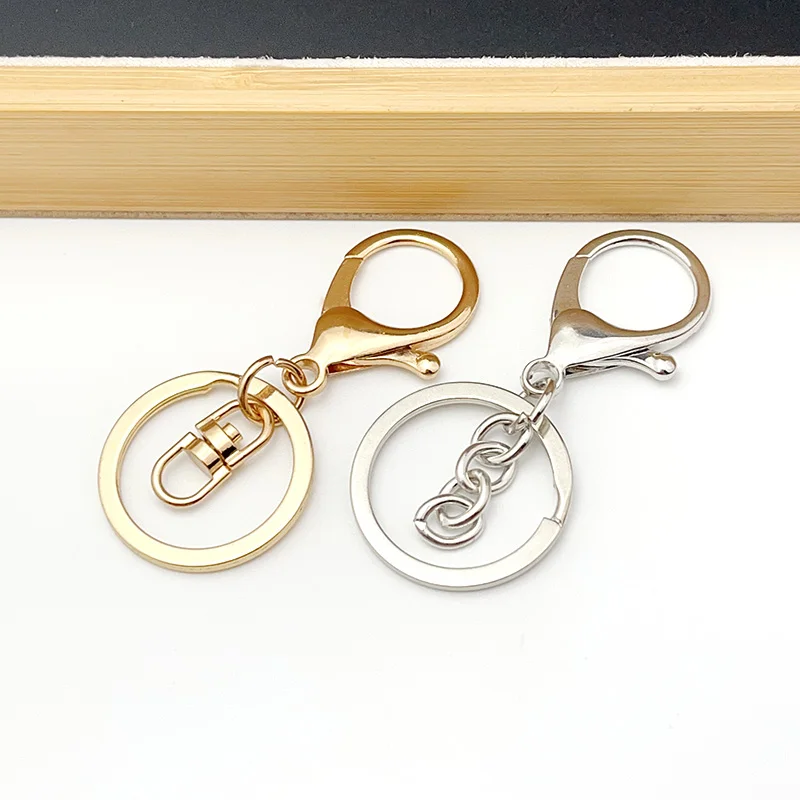 6/30Pcs Metall Große Karabinerverschluss Schlüssel Kette Trennung Ring Schlüssel Verschluss Lock Ring Hause DIY Tasche Spielzeug anhänger Zubehör Großhandel – Detail 9