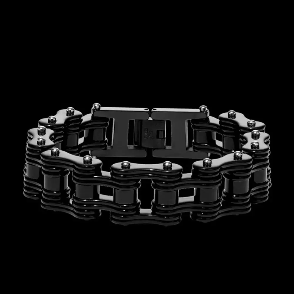 Men Bracelets/Bangles Black Biker Bicycle Motorcycle Link Bracelets for Men Punk Stainless Steel Jewelry Dropshipping