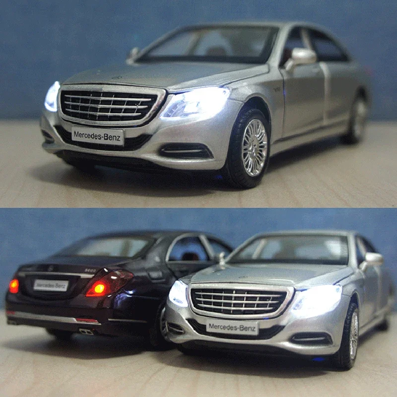 1:32 新型車 メルセデス・ベンツ S600 サウンド&ライトモデル ダイキャスト合金製 メタルビークル プルバックカー コレクション 子供向けおもちゃ ギフトFash