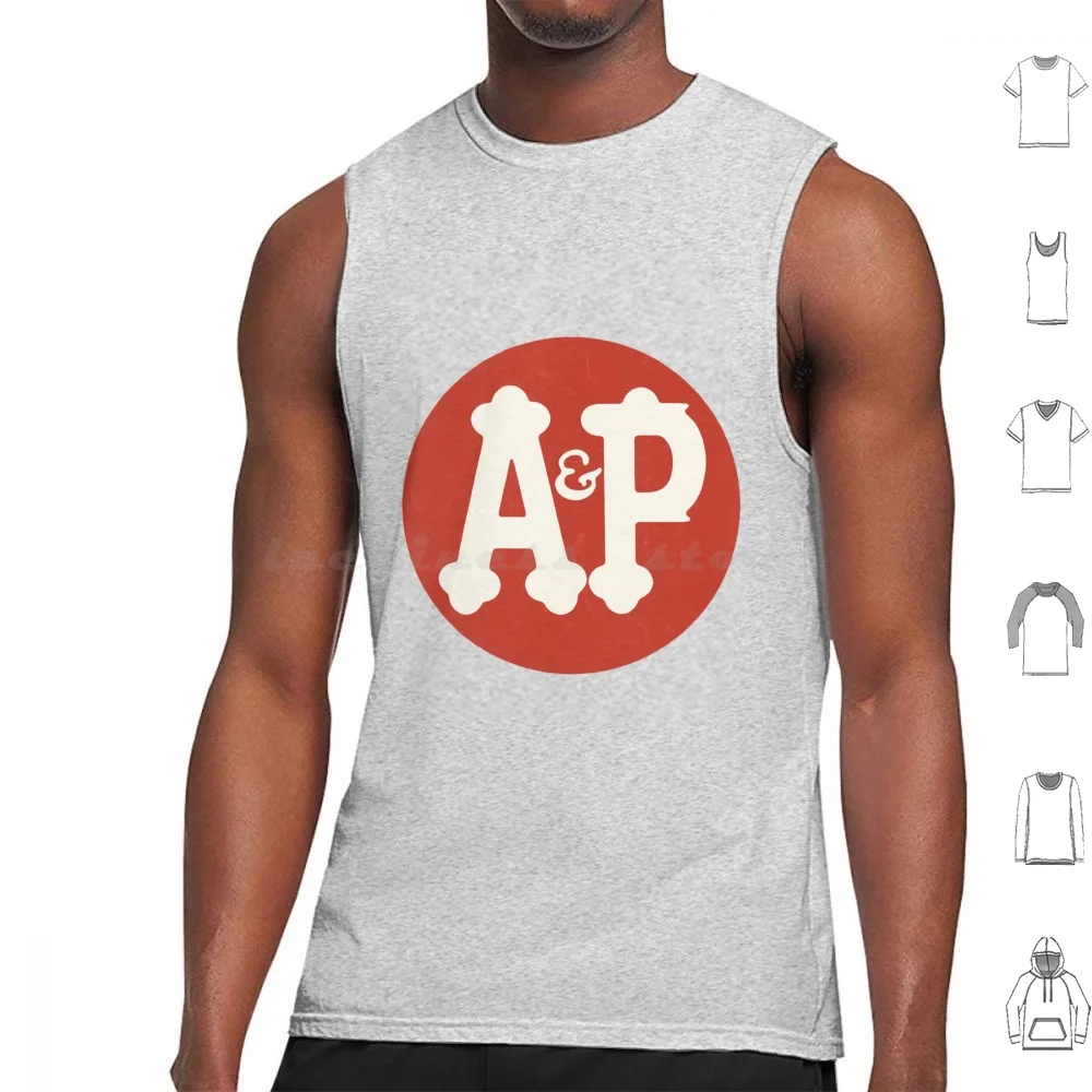 A & P ( The Great Atlantic & Pacific Tea Company ) Tank Tops Print Cotton Chain Grocery Store Supermarket Logo Retro Pop