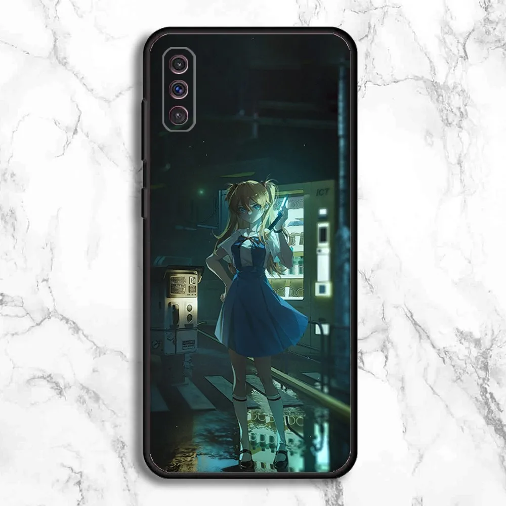 Asuka Anime Girl Fanart Phone Case For Samsung Galaxy A13,A21s,A22,A31,A32,A52,A53,A71,A80,A91 Soft Black Phone Cover