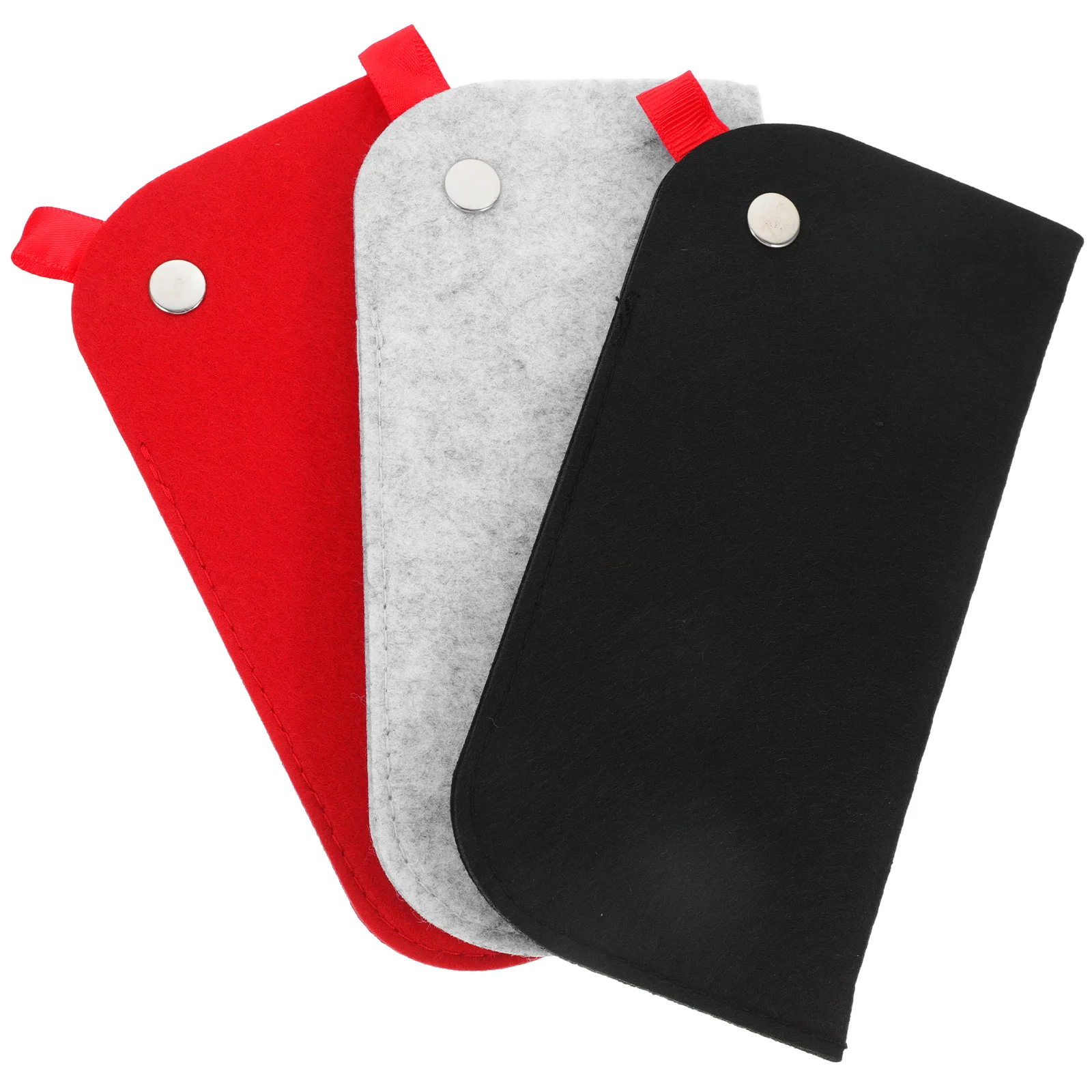 

3Pcs Felt Eyeglasses Pouch Organizer Durable Scratch Resistant Portable Sunglasses Case Storage Bag Sunglasses Case