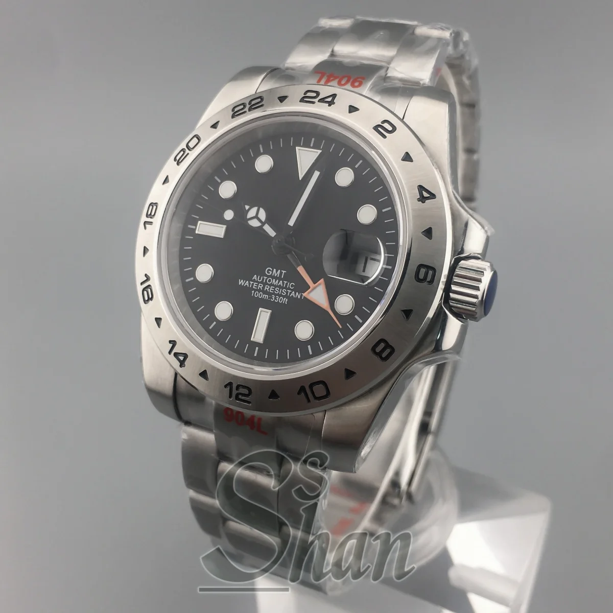 

Роскошные мужские часы GMT 40 мм 43 мм NH34 DG3804, автоматический механизм, сапфировое стекло, корпус из нержавеющей стали, фиксированный безель, водостойкий