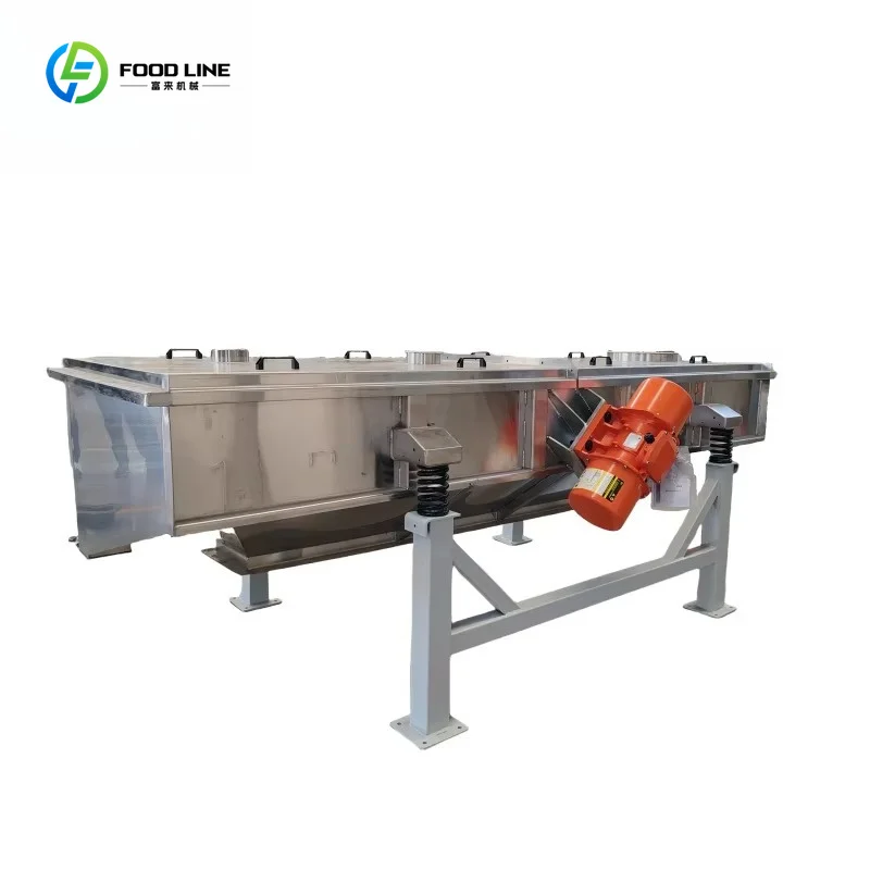 Double Motor Linear Vibrating Screen Flour Ore Granules Sieving Industrial Food Processing Sale Factory Direct Accept Custom