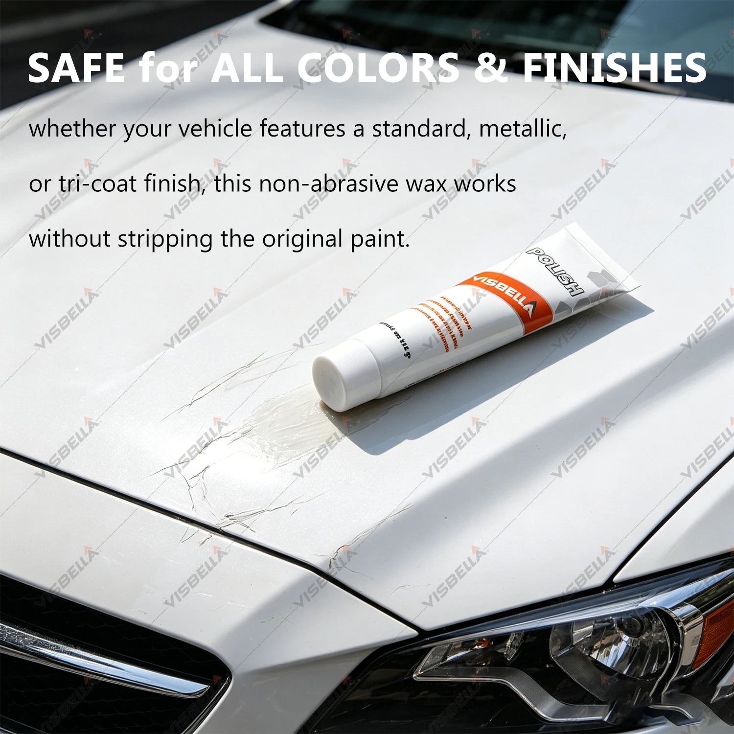 Car Scratch Remover Polishing Repair Paste Metal Polishing for Auto Paint Coat Scratch 50ges Scuffs Swirl Marks All Car Colors