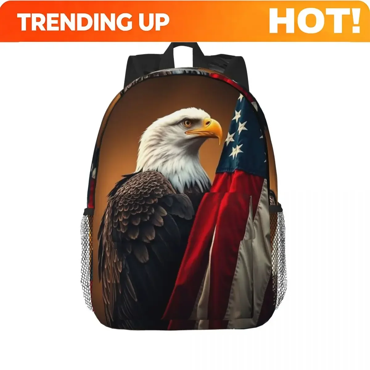 Custom Bag American Flag Flying Backpack Hot Sale Daypack Large Capacity Boys Girls BookBag Shoulder Bags For Men Women Children
