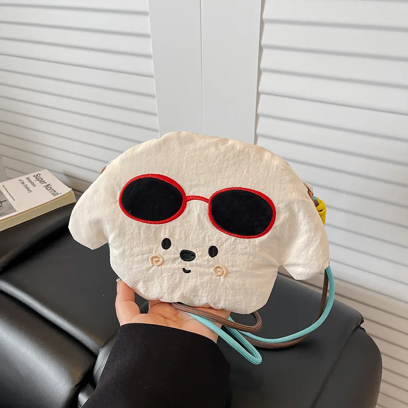 

Мини-сумка через плечо в корейском стиле, легкая нейлоновая сумка с милым мультяшным принтом, модная и универсальная для повседневного использования, сумки на плечо