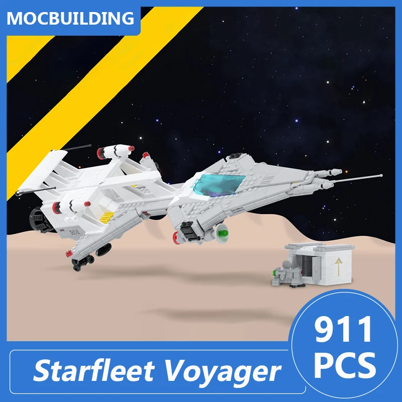 Flotta Stellare Voyager Modello Moc Building Blocks Fai Da Te Assemblare Mattoni Spazio Educativo Collezione Creativa Display Giocattoli Regali 911 PZ