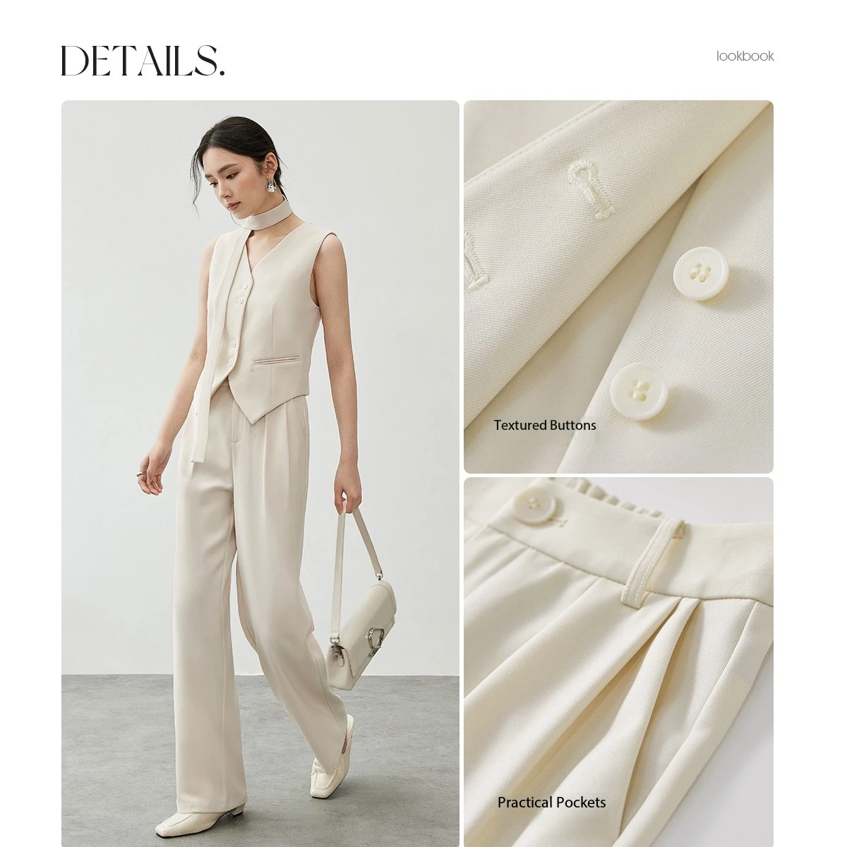 SENTUBILA Summer Women's Suit Two Piece Set Halter Neck Streamer Vest Straight Trousers Pant Sets 2025 Ladies Clothing 143Z55952