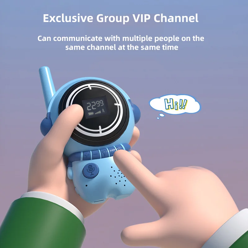 أطفال لاسلكي تخاطب مغير الصوت مصباح يدوي ونغمة رنين اتصال واضح التفاعل بين الوالدين والطفل قابلة للشحن الاتصال الداخلي للأطفال