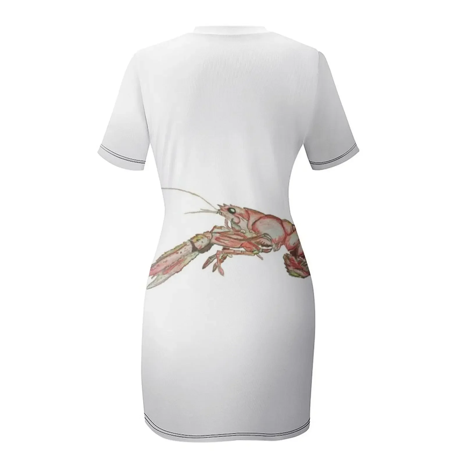 ชุดเดรสแขนสั้นลาย Crawfish Low Res ชุดเดรสแขนยาว ชุดเดรสออกงาน ชุดเดรสแฟชั่นผู้หญิง ชุดราตรีผู้หญิง ชุดเดรสปี 2025