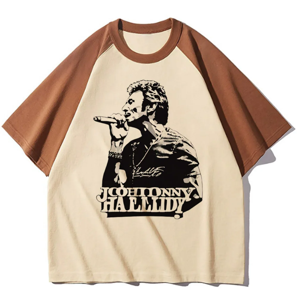 Johnny Hallyday Tee women streetwear quick dry top girl harajuku y2k manga clothing