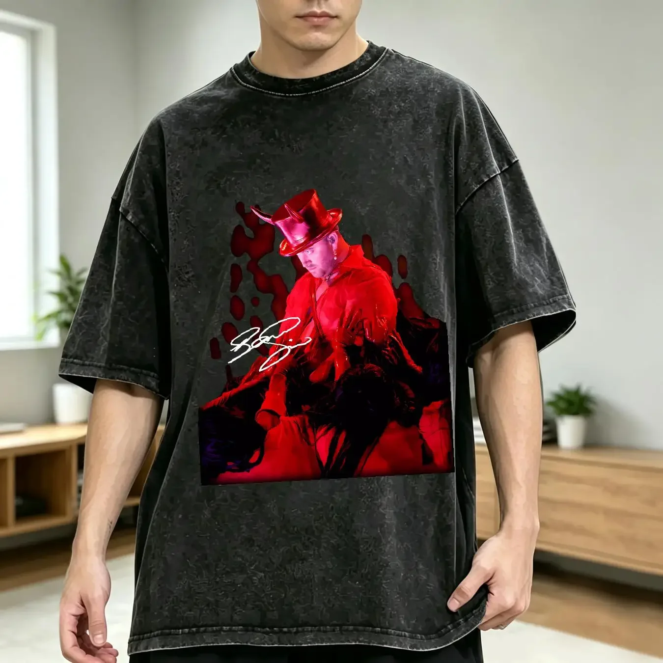 washed T Shirt Inspired Sam Smith  Cotton Black S 2345XL GC348 vintage Washed homme designer clothes Casual Unisex Breathable