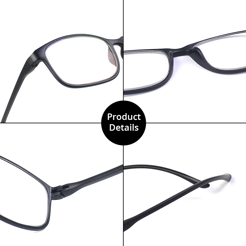 TR90 Reading Glasses Men Women Anti Blue Ray Lens With Diopter+1+125+1.50+175+200+225+250+275+300+325+350+375+400