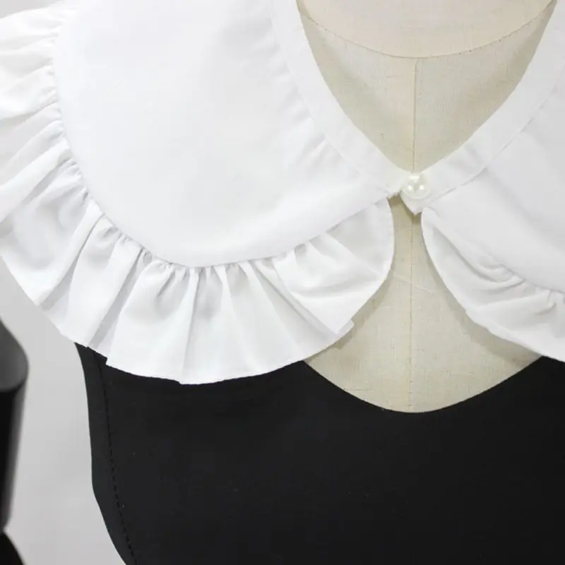 Japanese Sweet White for Doll False Fake Collar Pleated Patchwork Trim Detachable Half Shirt Shawl with Drop Shipping