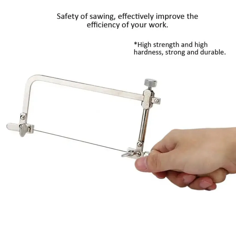 Wood‑grip Adjustable U‑Shaped Mini Saw Frame Kit Hand‑held Cutting Tool for Jewellery Processing and DIY Handicraft Work