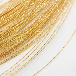 (5608) 1 Meter 0.6MM 24K Gold Color Brass Wire for Bracelet High Quality DIY Jewelry Making Findings Accessories Wholesales